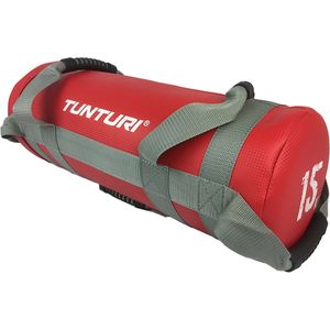 Tunturi Power bag - Strength bag - Sandbag - Fitness bag - 15 kg - Rood - Incl. gratis fitness app