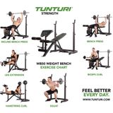 Tunturi WB50 Halterbank - Bankdrukbank - Leg extension - Bicep curls - Hamstring Curls - Incl. gratis fitness app