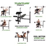 Tunturi WB60 Halterbank - Bankdrukbank - Leg extension - Bicep curls - Incl. gratis fitness app