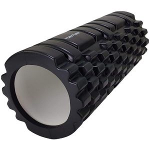Tunturi Yoga Grid Foam Roller - Foam roller the grid - Foamroller - Fitness Roller - 33cm - Zwart - Incl. gratis fitness app