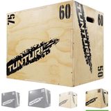 Tunturi Plyo Box Voor Krachttraining - Houten fitness kist - Extra verstevigd - Jumpbox 50/60/75cm - incl. gratis fitnes sapp