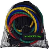 Tunturi Resistance Band Set - Weerstandsbanden - Fitness elastiek - 5 stuks + Accessoires - Incl. gratis fitness app