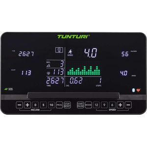 Tunturi T90 Loopband Endurance Inklapbaar - Hardloopband met 44 trainingsprogramma's - LCD Monitor - 0,8 - 24,0 km/h