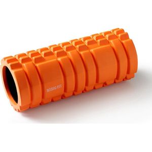 Basic-Fit® Foam Roller - Yoga Grid Foam Roller Massage - Fitness Roller - 33 cm - Oranje