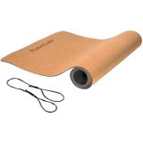 Tunturi Yoga Mat - Yoga Mat Kurk - TPE - 183cm - Anti-Slip - Incl. gratis fitness app