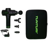 Tunturi MG50 Massage Gun - Incl. Opzetstukken en koffer - Oplaadbaar massage apparaat - Massage pistool - Kleur: zwart