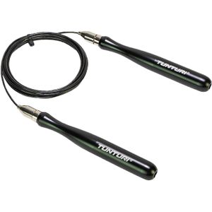 Tunturi Verstelbare springtouw Pro - Speed rope - 3m - Zwart - Incl. gratis fitness app