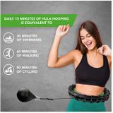 Tunturi Verstelbare Hoelahoep Met Gewicht - Massage Hoela Hoep - Weighted Fitness Hula Hoop - 1,3 kg - Taille Omtrek Verstelbaar Van 44 tot 106 cm