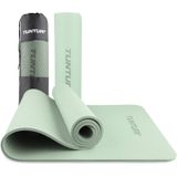 Tunturi Yoga Mat 8mm - Pilates mat - Extra dikke fitness mat - 183x61x0,8 cm - Incl Draagtas - Ecologisch materiaal - Eenvoudig te reinigen - Mint