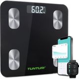 Tunturi - Smart Scale SC30 - Personenweegschaal - Zwart - Bluetooth - incl. lichaamsanalyse