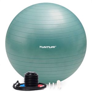 Tunturi - Anti Burst Fitnessbal - Petrol - Yoga bal 75 cm - Pilates bal - 220 kg gebruikersgewicht