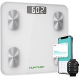 Tunturi - Smart Scale SC30 - Personenweegschaal - Wit - Bluetooth - Inclusief Lichaamsanalyse