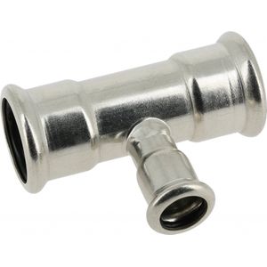 Bonfix Press - RVS 316 - perskoppeling - T-koppeling - verlopend - 76 -1 x 28 x 76 -1 mm - 3 x Press - KIWA - DVGW - WRAS keur