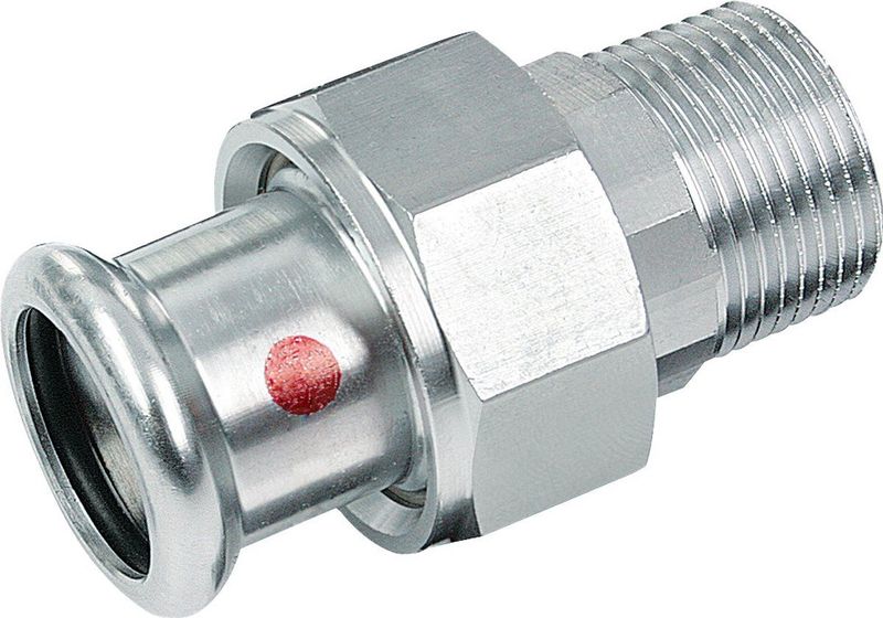 Bonfix PRESS Staalverzinkt 3 delige koppeling vlak conisch R1 1/2 bux42mm