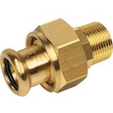 Bonfix Pressfitting roodkoper WATER 3-delige koppeling - met vlakke dichting 1-1/2 x 42 - conische buitendraad x press - (m-profiel)