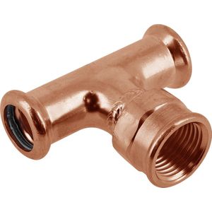 Bonfix Pressfitting roodkoper WATER T-koppeling - binnendraad 18x1/2x18 - press x lange binnendraad x press - (m-profiel)