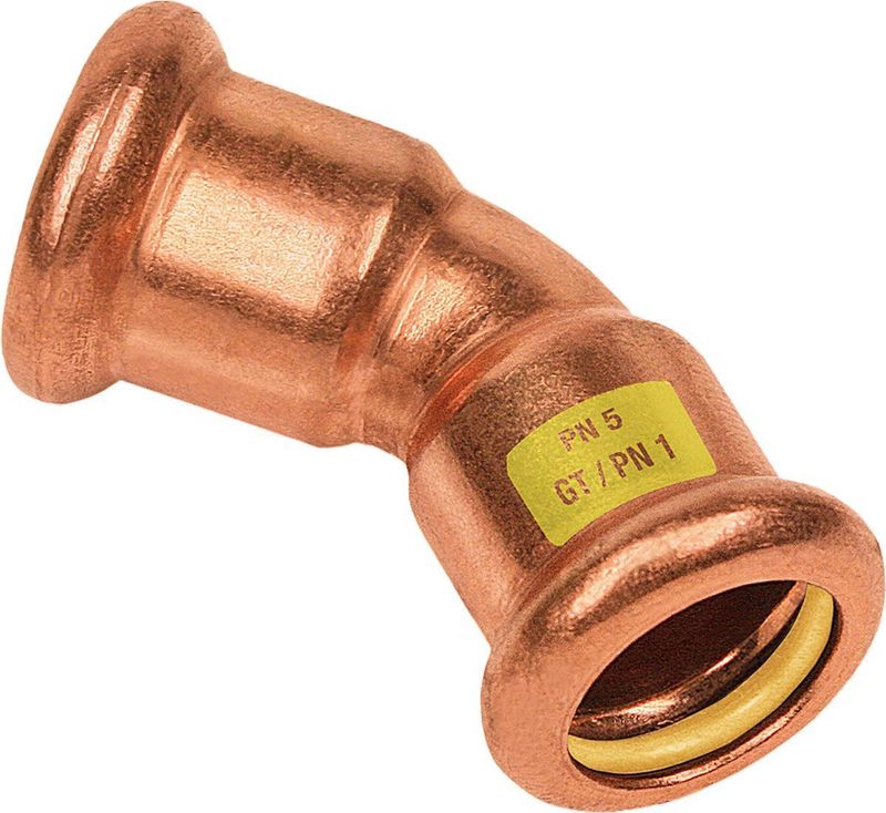Bonfix PRESS RK GAS bocht 45° 42x42mm gastec