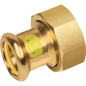 Bonfix Pressfitting roodkoper GAS 2-delige koppeling 1 1/8 x 22 - lange binnendraad x press - (m-profiel)