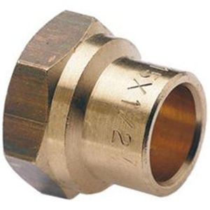 Bonfix - messing - soldeerfitting - Schroefbus - 1"" x 28mm - bi.dr. x capillair - KIWA en Gastec keur