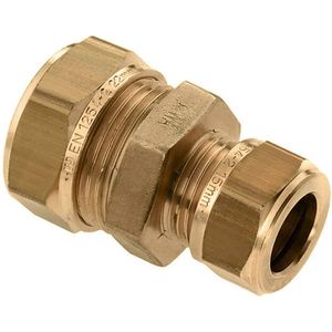 Bonfix messing knelfitting verloop 12mmx10mm recht FF
