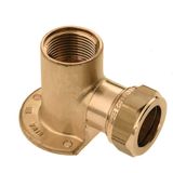 Bonfix messing knelfitting muurplaat 1/2inch x 15mm FRp