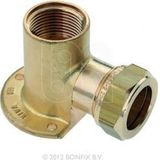 Bonfix messing knelfitting muurplaat 1/2inch x 15mm FRp