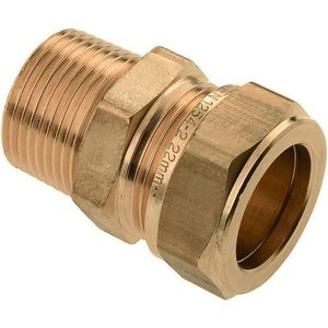 Bonfix knelkoppeling - Puntstuk - 2 x 54mm - Messing