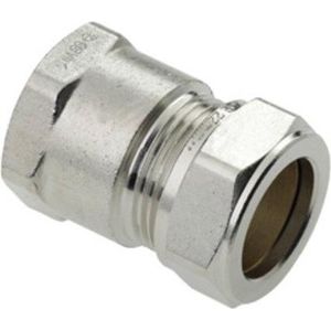 Bonfix vernikkelde knel schroefbus 1/2 x22mm kiwa