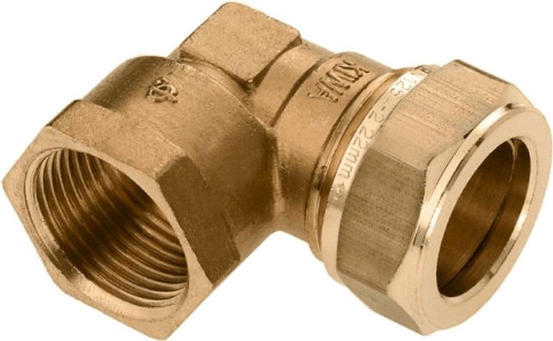 Bonfix - Messing Knel Knie - Binnendraad 1 x 28mm - Conisch