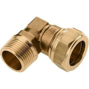 Bonfix knelkoppeling - knie - buitendraad - 1/2 x 12mm - Messing