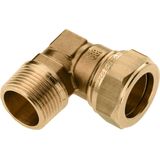 Bonfix messing knel knie x buitendraad 1 x22mm conisch gastec / kiwa