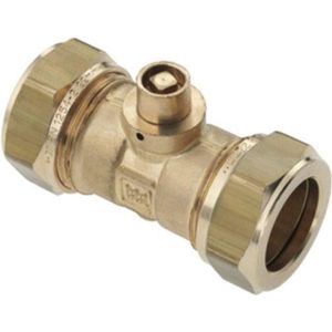 Bonfix messing knelkoppeling met ontluchting 22mm 82781