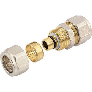Bonfix Alu-knel messing knelkoppeling verloop 20mm x16mm FF