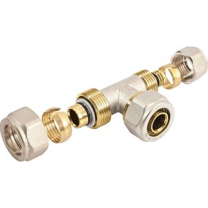 Bonfix - Alu-Knelfitting - T-koppeling, verlopend - 3 x alu-knel - 20mm x 20mm x 16mm