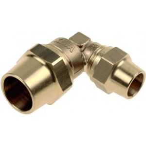 Knelfitting BELGAS - Verloopknie - 22 x 15mm - 2x knel