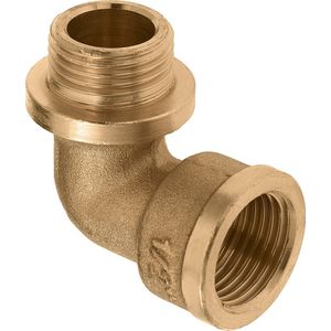 Bonfix messing knie met kraag - 1/2'' binnendraad x buitendraad