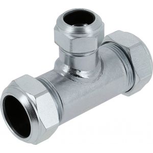Bonfix Staalverzinkte knelfitting - T-koppeling - verlopend 109 - 3 x knel - 15mm x 22mm x 15mm