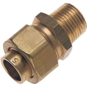 Koppeling - 2-Delig en 3-Delig - Vlakke Dichting - Gas Conische Buitendraad x Capillair