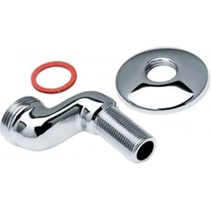 Bonfix S-koppeling met sprong 30mm - 3/4inch x 3/8inch met rozet en ring