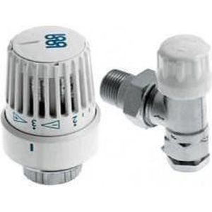 Bonfix - Thermostaat Radiatorventiel - Messing Vernikkeld - Haaks
