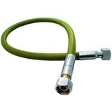 Gasslang - 75cm - RVS - Voor Fornuis - 2 x Wartelmoer M24 Binnendraad