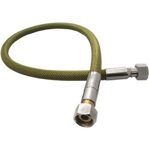 Gasslang - 75cm - RVS - Voor Fornuis - 2 x Wartelmoer M24 Binnendraad