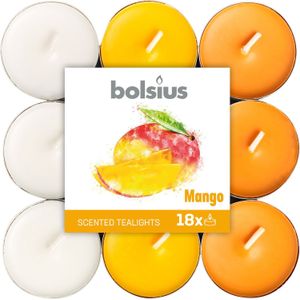 Bolsius Geurtheelicht multi colour brick 18 mango 18 Stuks