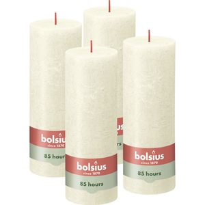 Bolsius - Rustieke Kaars - 4 Stuks - Ivoor - 19cm - Kerstversiering