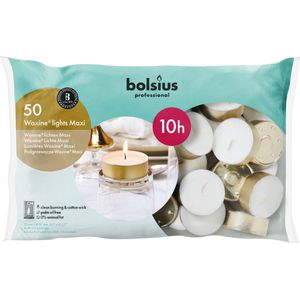 Bolsius Professional - Maxi - Theelichten - 50 stuks per verpakking - Goud - Zak