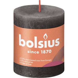 Bolsius Stompkaars Stormy Grey Ø68 Hoogte 8 Donkergrijs 35 Branduren