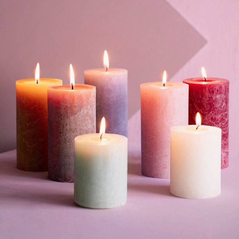 Bolsius Rustiek stompkaars 80/68 violet