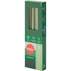Bolsius - Gotische kaarsen - 245/24 - 4 stuks per verpakking - Fresh Olive