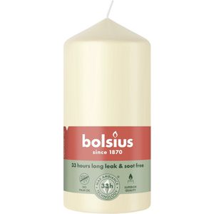 Bolsius - Rustieke stompkaarsen - Oranje - 4 stuks - 13 x 7 cm - Brandduur 60 uur - Ongeparfumeerde - Natuurlijke plantaardige was - Zonder palmolie