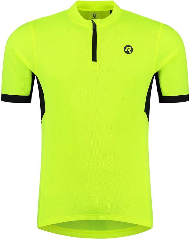 Rogelli Core Fietsshirt Heren - Korte Mouwen - Wielershirt - Fluor, Zwart - Maat XL